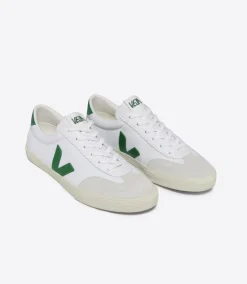 VOLLEY CANVAS WHITE EMERAUDE<VEJA Clearance