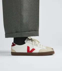 VOLLEY LEATHER WHITE PEKIN BARK<VEJA New