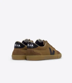VOLLEY SUEDE CAMEL BLACK<VEJA Cheap
